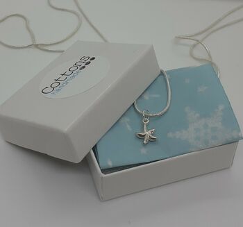 'Unwrap A Card' Silver Starfish Necklace, 3 of 12