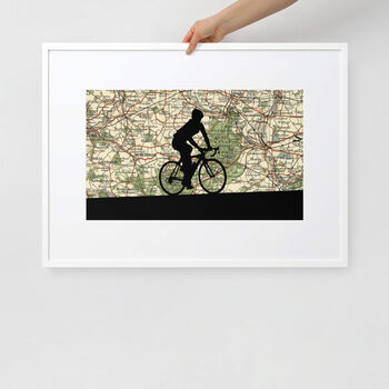 Personalised Cycling Map Print, 5 of 12