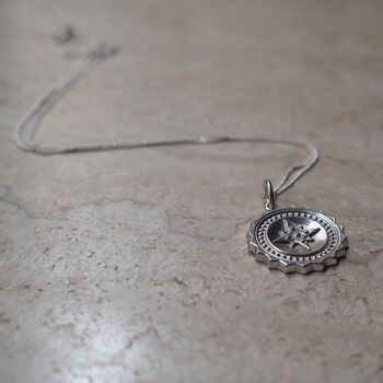 Compass Grande Necklace In Silver Or Gold, 6 of 8