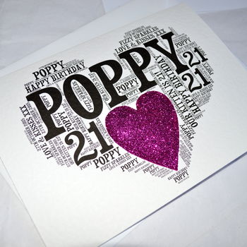 Personalised 21st Birthday Sparkle Card, 11 of 12