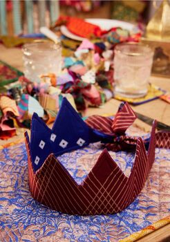 Recycled Sari Party Crown Hat, 4 of 5