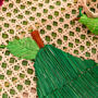 Set X Four Woven Natural Iraca Green Pear Fruit Napkin, thumbnail 4 of 6