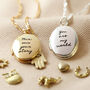 Personalised Meaningful Charms Oval Locket Necklace, thumbnail 2 of 12