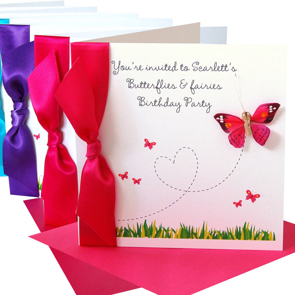 Flutter Butterfly Personalised Birthday Card By The Luxe Co | notonthehighstreet.com