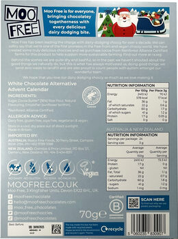 Moo Free Dairy Free White Chocolate Advent Calendar, 2 of 2