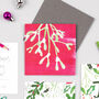 Pink Mistletoe Christmas Card, thumbnail 1 of 10