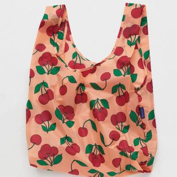 Cherry Red Pink Reusable Shopper Bag, 2 of 2