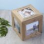 Personalised Oak Photo Cube Keepsake Box, thumbnail 4 of 7