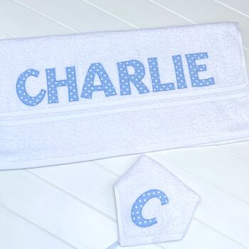 Personalised Towels With Appliqued Letters, 10 of 12