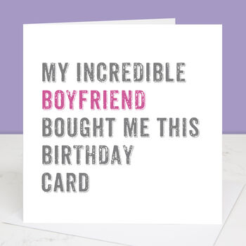 Personalised From Your Boyfriend Birthday Card, 3 of 4