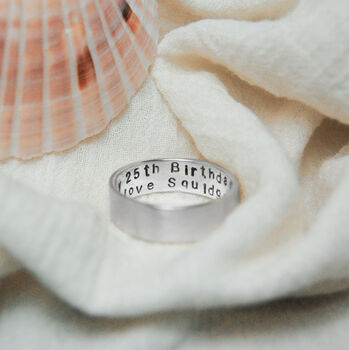Men's Silver Personalised Eternity Ring, 4 of 12