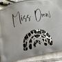 Personalised Name Grey Leopard Pouch Bag, thumbnail 2 of 2