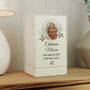 Personalised Photo Upload Small Wooden Urn, thumbnail 1 of 3