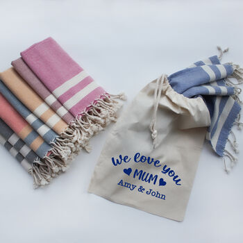 Personalised Soft Cotton Tea Towel And Tablecloth, 3 of 11
