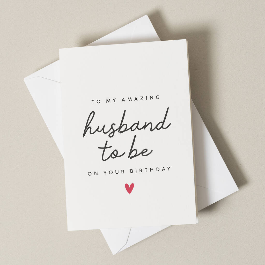 Future Husband Birthday Card By Paper Scene