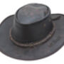 Soft Distressed Foldable Leather Hat, thumbnail 3 of 9