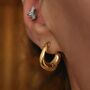 Filigree Boho Small Gold Hoops, thumbnail 5 of 7