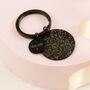 Star Map Memorable Date Black Steel Keyring, thumbnail 6 of 11