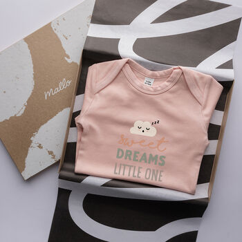 Organic Cotton Sweet Dreams Baby Grow, 3 of 6