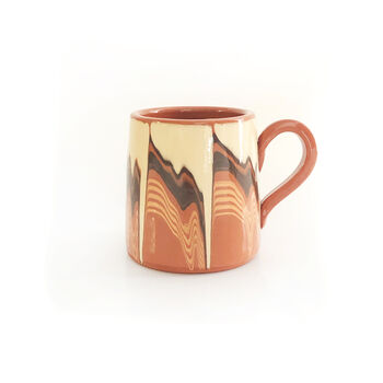 Stoneware Tea Mug Or Tankard In Black And Beige Colour, 5 of 5