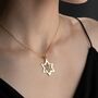 Personalised Star Of David Tree Of Life Birthstone Necklace, thumbnail 6 of 10