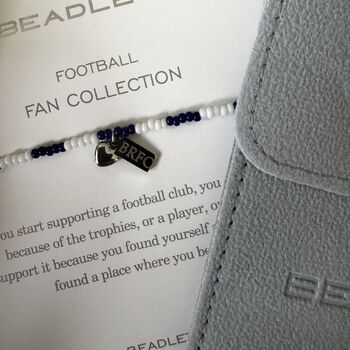 Blackburn Rovers Football Fan Bead Bracelet With Charms, 3 of 6