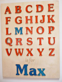 My First Alphabet Boys Personalised Puzzle, 6 of 8