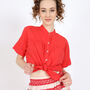 Daiquiri Red Cotton Shirt, thumbnail 2 of 6