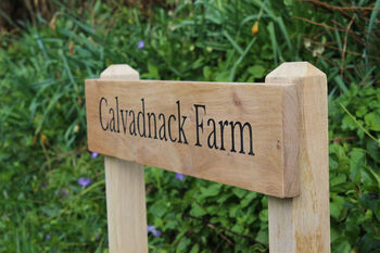 Custom Engraved House Sign With Posts, 3 of 10