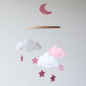 Personalised Cloud Star And Moon Baby Mobile, 5 of 9
