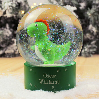 Personalised Dinosaur Snow Globe, 9 of 9