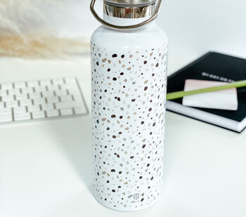 Terrazzo Thermal Water Bottle With Bamboo Lid, 5 of 8