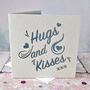 'Hugs And Kisses' Laser Cut Card, thumbnail 1 of 4