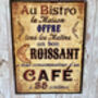 33cm French Bistro Café Sign Metal Wall Plaque, thumbnail 3 of 7