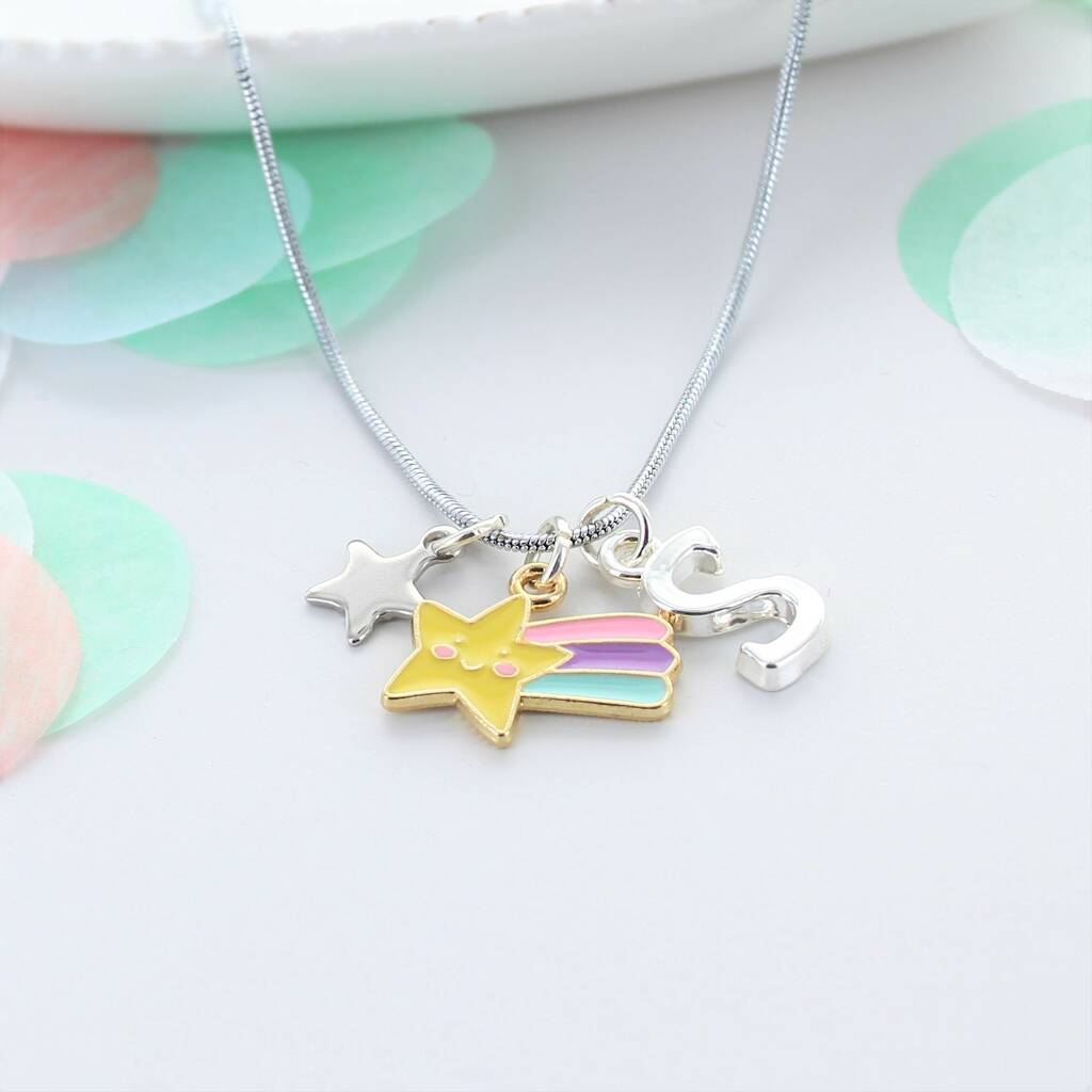 Kids Personalised Shooting Star Necklace, 1 of 2