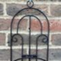 Wall Plant Pot Hanger 70cm Black Metal Garden Wall Planter Holder Bracket, thumbnail 3 of 10