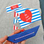 Personalised Valentine's Day Sail Boat Card, thumbnail 3 of 6