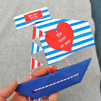 Personalised Valentine's Day Sail Boat Card, 3 of 6