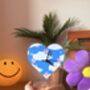 Cloud Heart Shaped Table Decorative Clock Silent Movement, thumbnail 2 of 7