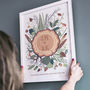 Personalised Woodland Carved Initials Print For Couples, thumbnail 2 of 3