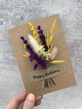 Dried Flowers Birthday Card, 2 of 2