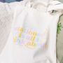 Cute Canvas Stationery Lover's Tote Bag, thumbnail 2 of 7