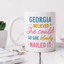 'She Believed She Could' Personalised Mug, thumbnail 1 of 3