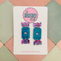 Christmas Cracker Glitzy Glitter Resin Christmas Earrings Red And Gold And Blue And Purple, thumbnail 8 of 8