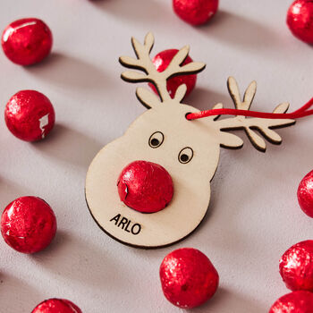 Reindeer Decoration And Bag Of Chocolate Noses, 5 of 5