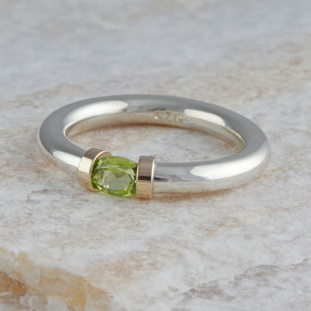 Tension Ring With Peridot, 2 of 3