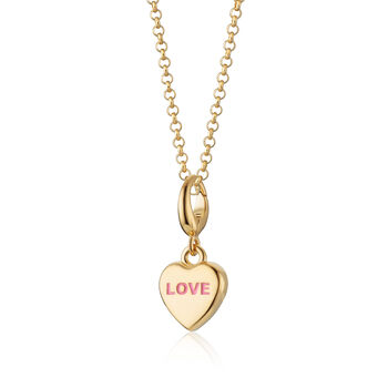 18ct Gold Love Heart Sweet Charm Necklace, 2 of 6
