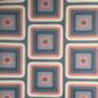Retro Square Wallpaper Denim / Coral, thumbnail 6 of 8