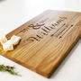 Mr And Mrs Personalised Oak Chopping Serving Board, thumbnail 3 of 4