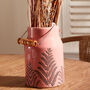 Kilnsey Fern Pink Milk Churn Vase, thumbnail 1 of 7